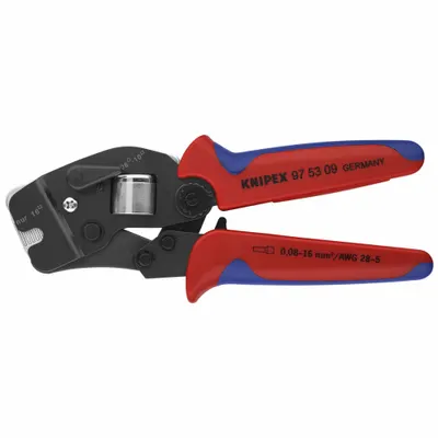 KNIPEX Crimper: Insulated Single Ferrules/Non-Insulated Single Ferrules, Square Crimp - Auto-Adjusting Wire Ferrule Crimpers