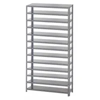 QUANTUM STORAGE SYSTEMS Bin Shelving: 36 in x 12 in x 75 in, 1 Sided, 0 Bins, 13 Shelves (MPN 1275-000)