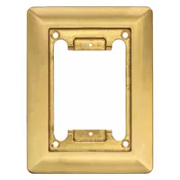 STEEL CITY Floor Box Cover: Rectangular, Gold, Brass, Brushed, 4 5/8 in L x 6 1/8 in W x 9/16 in H (MPN P 64 CP)