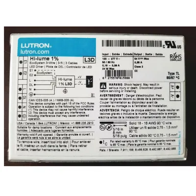 LUTRON L3DA4U1UMN-FA070 Fixed Output Constant Current LED Driver - Fixed Output Constant Current Drivers