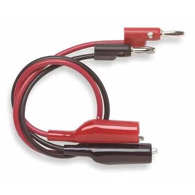 POMONA Test Leads: Black/Red Electrical Current Color, Alligator Clip, Banana Plug - Modular Test Leads