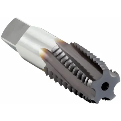 OSG Pipe and Conduit Thread Tap: 1/2"-14 NPT, 5 Flute, Interrupted Thread - Interrupted-Thread Spiral-Flute Pipe Taps