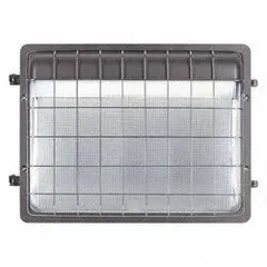 Replacement part for wall pack lighting fixtures. Designed for exterior lighting applications such as building perimeters, loading docks, and parking areas. Brand: SYLVANIA. Manufacturer part number: WALPAKN8ALRGWGAL.