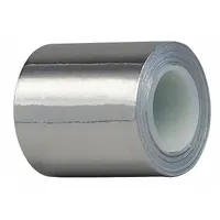 TAPECASE Foil Tape: 1 in Wd, 3 yd Lg, 4 mil Thick, Acrylic, Indoor/Outdoor, -30°F Min Temp, Silver