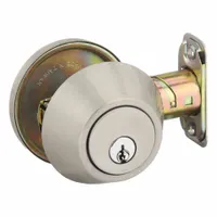 MASTER LOCK Deadbolt Lock: Cylindrical, 1 3/8 in Door Thick - Max, Bronze (MPN DS0615KA)