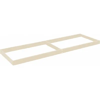 HALLOWELL Boltless Shelf: 96 in x 24 in, 1,400 lb Load Capacity, Tan - Open Deck Shelf Kits for Boltless Shelving