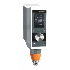 This HEIDOLPH overhead stirrer delivers a maximum torque of 400 N-cm and handles viscosities up to 250,000 cps. It features variable mixing speed with a digital display and supports volumes up to 100 L. Operates on 115V and is not reversible. Suitable for mixing viscous fluids in laboratory and industrial processes.