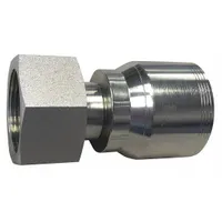 AEROQUIP Hydraulic Crimp Fitting: Steel x Steel, Straight, -12 For Hose Dash Size, Metric x Crimp (MPN 4S16DS12)