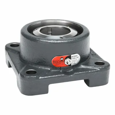 MOLINE BEARING 4 Bolt Flange Bearing: Spherical Roller, 1 3/4 in Bore, Cast Iron - Flange-Mount Spherical Roller Bearings