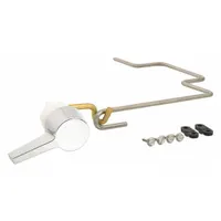 This metal trip lever is a replacement handle part for pressure-assist toilets. Designed for use with American Standard 4068 series tanks, it provides a direct OEM replacement for worn or broken levers in commercial and residential restroom applications