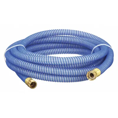 TUFF GUARD Continuous-Flow Garden Hose, 5/8 in x 25 ft, Brass Fittings, Blue - Continuous-Flow Garden Hoses