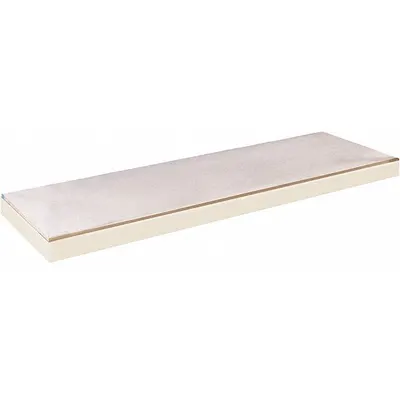 HALLOWELL Boltless Shelf: 72 in x 48 in, 685 lb Load Capacity, Particleboard, Tan - Particleboard Decking Shelf Kits for Boltless Shelving