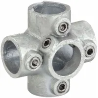 Structural Pipe Fitting: Four Socket Cross, Cross, 1 in For Pipe Size, Cast Iron, Gray, Pipe