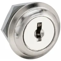 Cam Lock: Std Keyed Cam Lock, Keyed Alike, Zinc Die-Cast, Nickel, Quarter-Turn Clockwise Unlock (MPN C8052-C420A-14A)