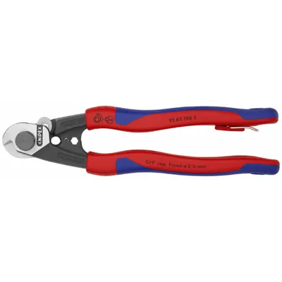 KNIPEX Wire Cutter: Multi-Component Handle, Shear - Electrical & Data Cable Cutters
