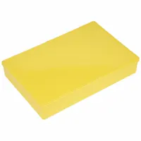FLAMBEAU Compartment Box: 12 3/4 in x 8 1/2 in x 2 1/8 in, Yellow, 12 Compartments, 0 Adj Dividers (MPN M812)