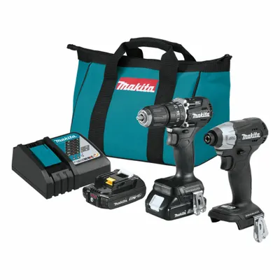 MAKITA Brushless Sub-Compact 2pcs Combo Kit: 18 V DC Volt, Battery Included - Makita 18V Cordless Tool Combination Kits