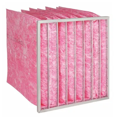 OEM Pocket Air Filter: 24 in x 24 in x 15 in, MERV 13, Pink, Fiberglass - MERV 13 Pocket Air Filters