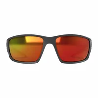 EDGE EYEWEAR Safety Glasses: AP Red Lens, Full-Frame, Metal Detectable, Black Frame, Kazbek Series (MPN SKAP119)