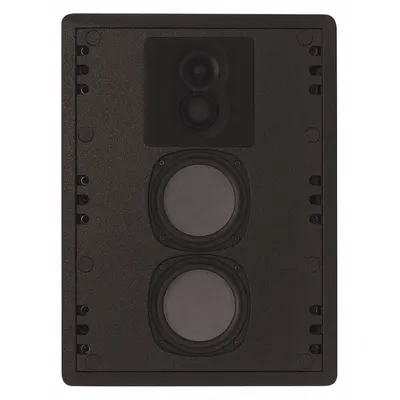 PHASETECH Speaker: Passive, 3-Way, 4 ohm Impedance, 14 1/4 in Overall Wd - Wall-Mount Speakers