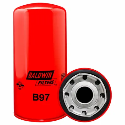 BALDWIN FILTERS Oil Filter: B97, LF703, 1 1/2"-16 Thread Size, 9 15/16 in Overall Ht, Oil - Spin-On Oil Filters