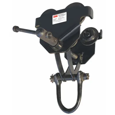Dayton Trolley: Push, 8,000 lb Max Hoist Load Capacity - Push Trolleys for Hoists