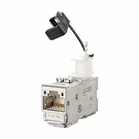 METZ CONNECT Wall Outlet: Cat6A, Data/HDBaseT/Power, 8 Poles, 90° Angled, Cable, Female 90° Angled (MPN 130B13-E)