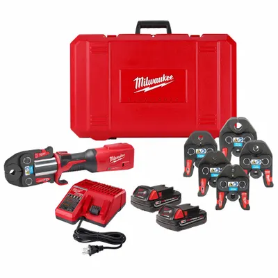 MILWAUKEE Cordless Press Tool Kit: M18 REDLITHIUM, Std, Inline - Milwaukee Press Fitting Tools