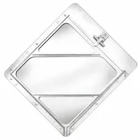 Vehicle Placard Holder: Front Plate Placard Holder, 14 1/8 in Wd, 12 1/2 in Ht, Aluminum (MPN 80SMP97-8H)