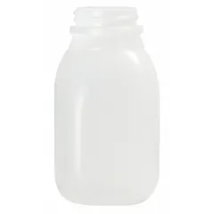 Handleless Rectangular Carboy, 8 fl oz, HDPE, Colorless, Screw Cap