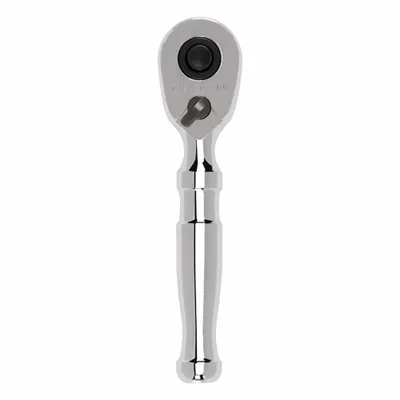 TEKTON Quick-Release Ratchet: Pear, Reversible, 4 1/2 in Overall Lg, Polished - Standard-Head Ratchets