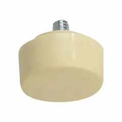Medium-hard nylon replacement face and tip with 1 1/2 in diameter and 5/16-18 threaded connection. Designed for use with compatible hammers requiring a threaded tip. Suitable for maintenance, assembly, and metalworking applications where a non-marring striking surface is needed.
