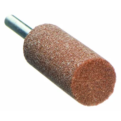 NORTON Vitrified Mounted Point: 3/4 in Dia, Aluminum Oxide, 60 Grit, W208 - General Purpose Mounted Points for Carbon Steel