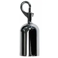 Snap end for rope barrier systems, constructed from zinc with a chrome finish. Overall height of 5 inches. Used to secure rope ends to posts for crowd control, queue management, or hazard delineation