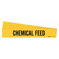 Pipe Marker: Chemical Feed, Yellow, Black, Fits 8 in and Larger Pipe O.D., 1 Pipe Markers, 5 PK (MPN 7043-1HV-PK)