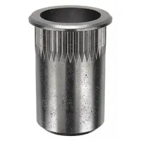 Rivet Nut: #8-32 Thread Size, 7/16 in Overall Lg, 17/64 in Insert Dia, Round, Steel, Steel, 25 PK (MPN AKS4T-832-80)