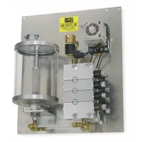 LDI INDUSTRIES Precision Metering Lubrication System: Oil, 0.5 gal Reservoir Capacity, 8 Feeds, NPT (MPN PMP360-08)