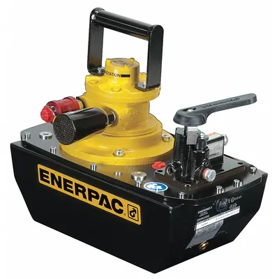 ENERPAC Air Hydraulic Pump: 10,000 psi Max. Op Pressure, 231 cu in Reservoir Capacity - High-flow Air-Operated Hydraulic Pump Units
