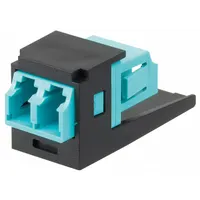 PANNET Fiber Optic Jack: Fiber Optic Jacks, 1 Ports, Compatible Connector Type: LCCMDSAQLCZBL, Black