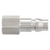 SPEEDAIRE Quick Connect Hose Coupling: 1/4 in Body Size, 1/4 in Hose Fitting Size, FNPT, Plug