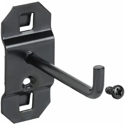 OEM Single Rod Pegboard Hook: 2 1/2 in x 1 in - Hooks for Square-Hole Pegboard