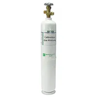 Disposable calibration gas cylinder containing 2,900 ppm carbon dioxide in nitrogen balance, with ±5% accuracy. Fitted with a CGA 580 connection for use with portable gas detectors. Used for routine bump testing and calibration verification of gas detection instruments in industrial safety applications