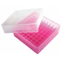 Rectangular Storage Box: 5 1/8 in Overall Wd, 1 7/8 in Overall Ht, 5 1/8 in Overall Lg, Pink (MPN 120037)