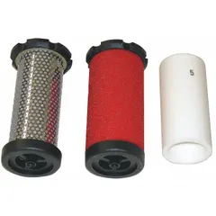 This replacement filter kit is designed for use with Air Systems Breather Box air filtration systems in supplied-air respirator (SAR) setups. The kit includes a single replacement filter to maintain clean breathing air. It is compatible with Air Systems Breather Boxes and is a direct replacement for the existing filter.