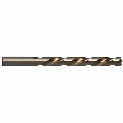 CHICAGO-LATROBE Jobber Length Drill Bit: 1/8", 135° Split Point, Straw/Bronze Cobalt - Left-Hand Cobalt Jobber-Length Drill Bits