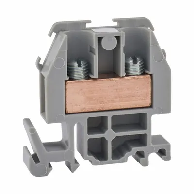 SQUARE D Terminal Block: DIN Rail Mounting Type, Box Lug Wire Termination - Pass-Through Blocks