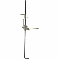 This push-pull jack set is constructed from alloy and has a maximum capacity of 3,000 lb. It measures 55 inches in length, 9 inches in width, and 57 inches in height, and includes a 3/4 inch friction rod. Used for alignment tasks in industrial settings such as positioning machinery or equipment during maintenance or installation.