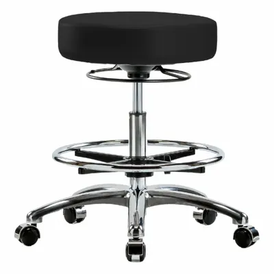 OEM Stool: Vinyl, Ht Range 21 1/4 in to 28 3/4 in, 17 in Seat Wd, 17 in Seat Dp - Vinyl Lab Stools
