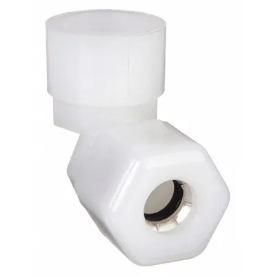 PARKER Compression Fitting Elbow: 1/4 in OD x 1/4 in Pipe Size, Compression x FNPTF - General Purpose Nylon Compression Fittings