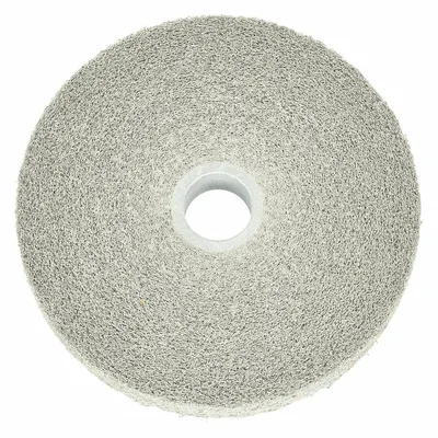SCOTCH-BRITE Convolute Wheel: 8 in Dia x 1 in W, 3 in Arbor, Aluminum Oxide, Medium - Deburring Wheels for Carbon Steel & Soft Metals